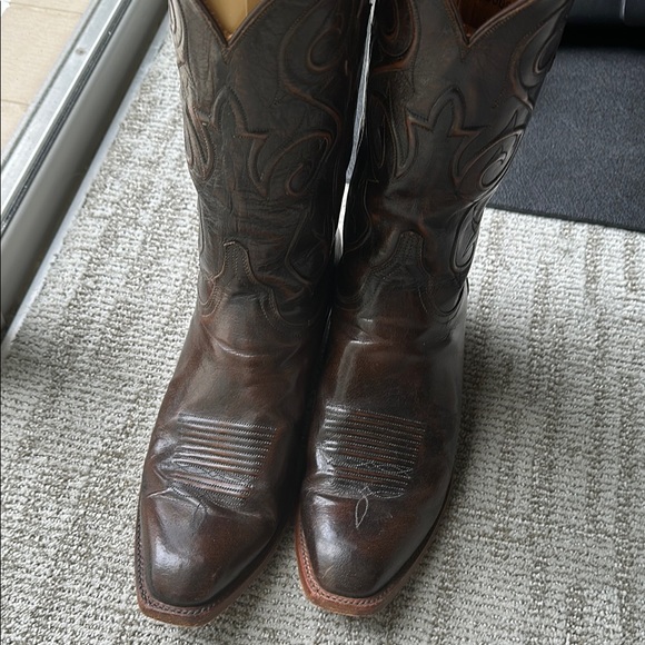 Frye Brown Leather Cowboy Boots - Picture 2 of 4